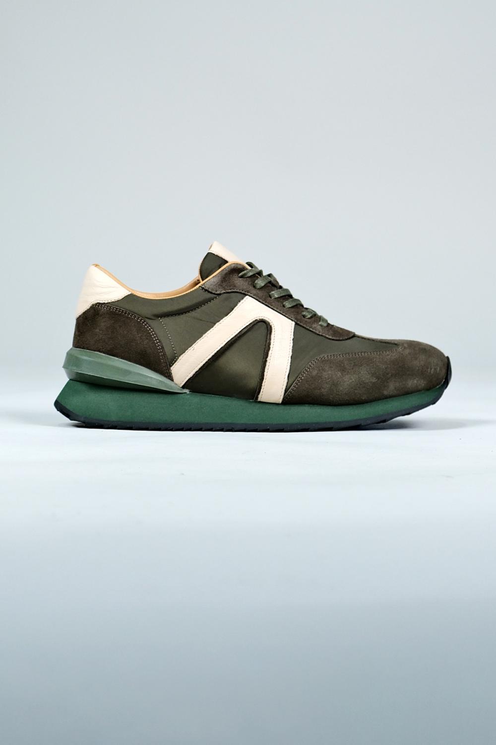  Carfier 2470 TOR Haki Hakiki Deri Erkek Sneaker Ayakkabı