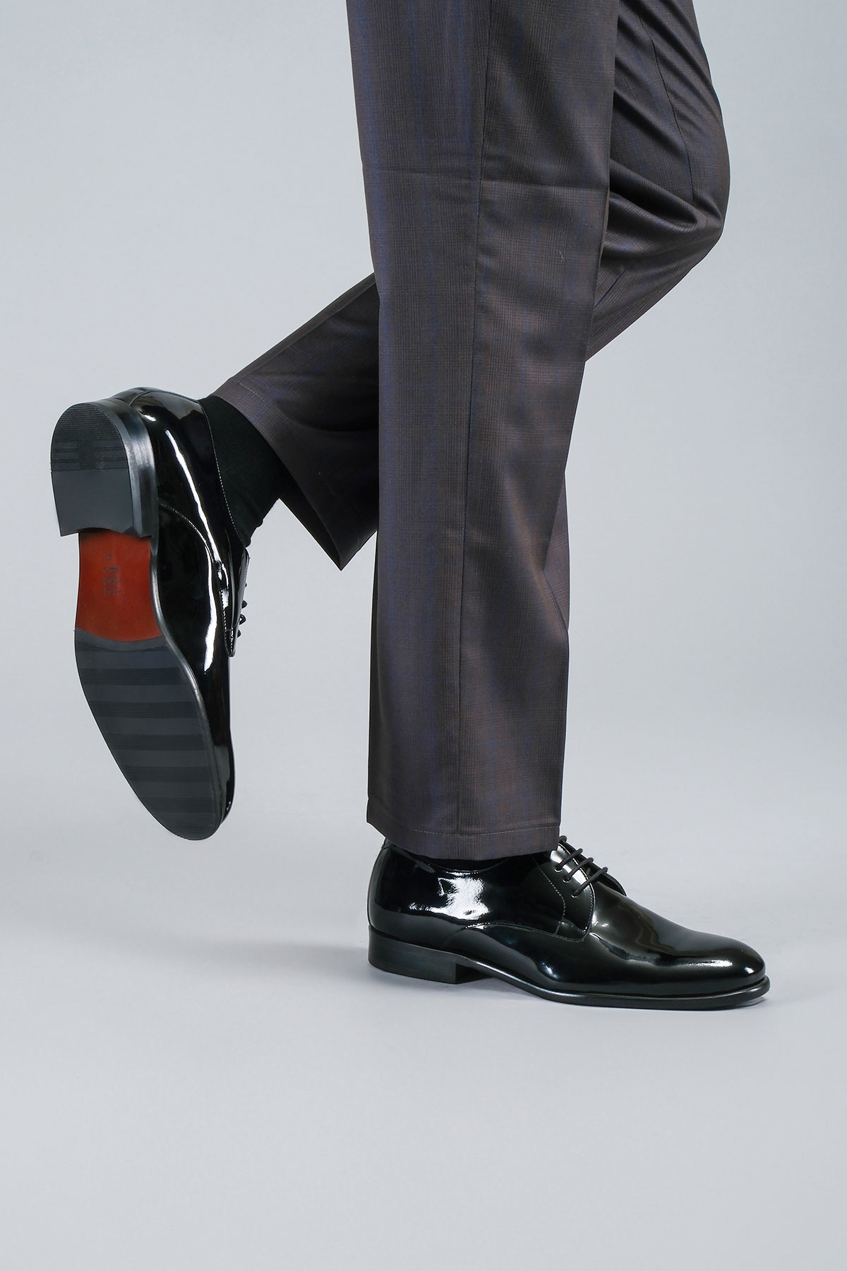 Carfier 1671 192 Siyah Rugan Hakiki Deri Erkek Smart Casual Ayakkabı