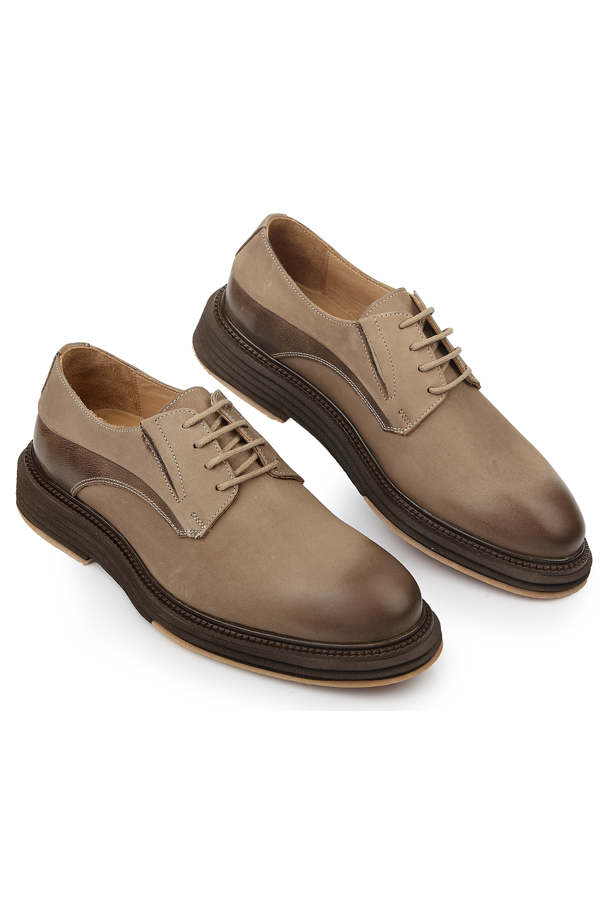 Carfier 2076 Hakiki Nubuk Deri Erkek Smart Casual Ayakkabı