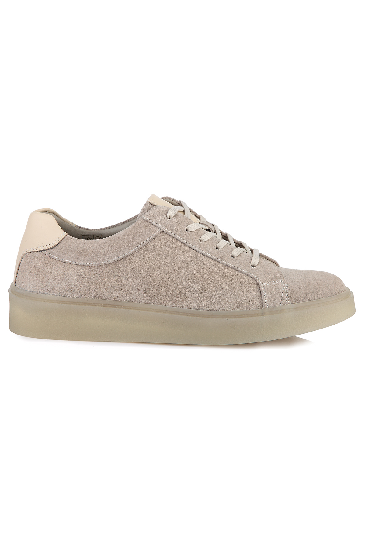 Carfier 2122 Hakiki Süet Deri Erkek Sneaker Ayakkabı - Bej Süet