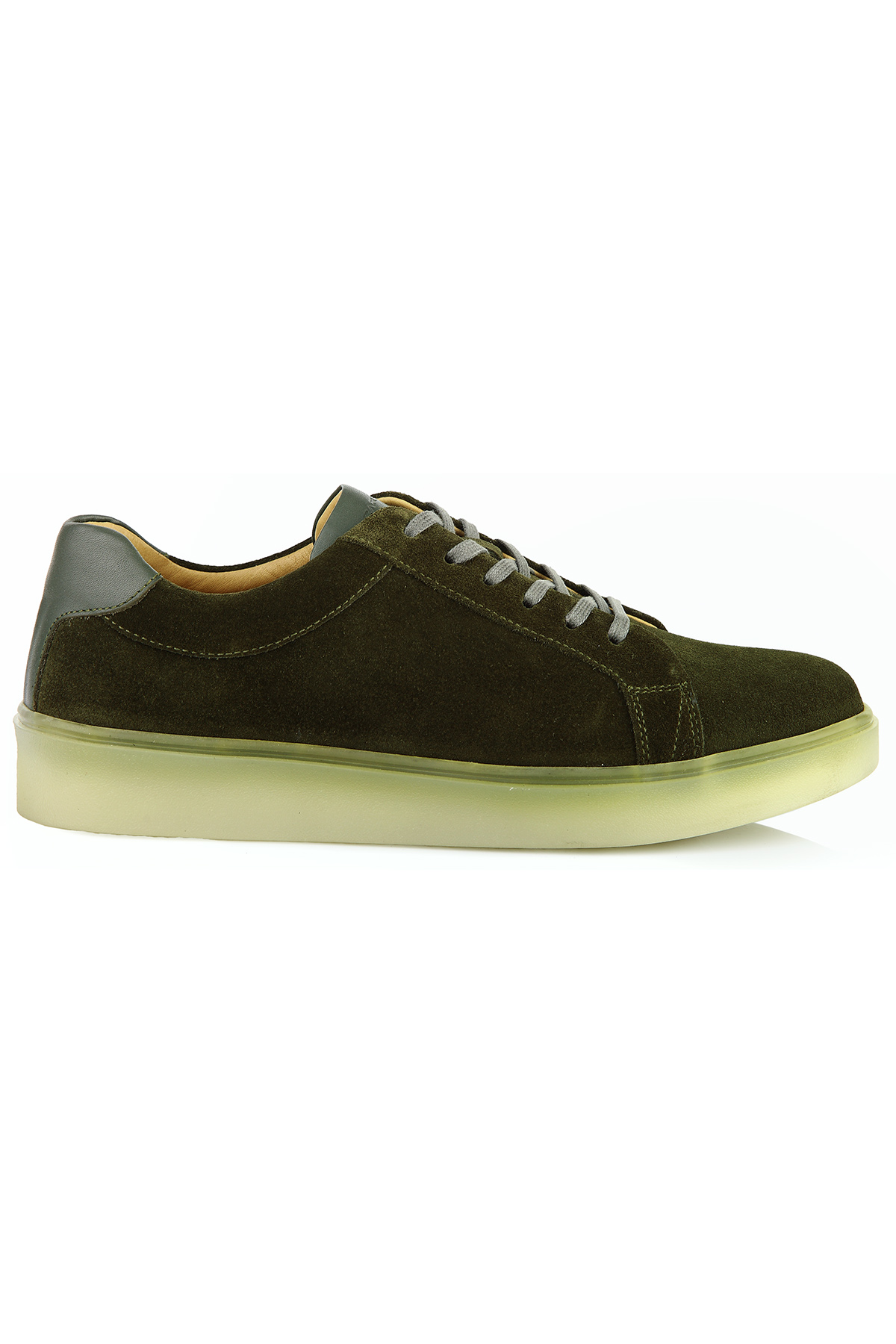 Carfier 2122 Hakiki Süet Deri Erkek Sneaker Ayakkabı - Bej Süet