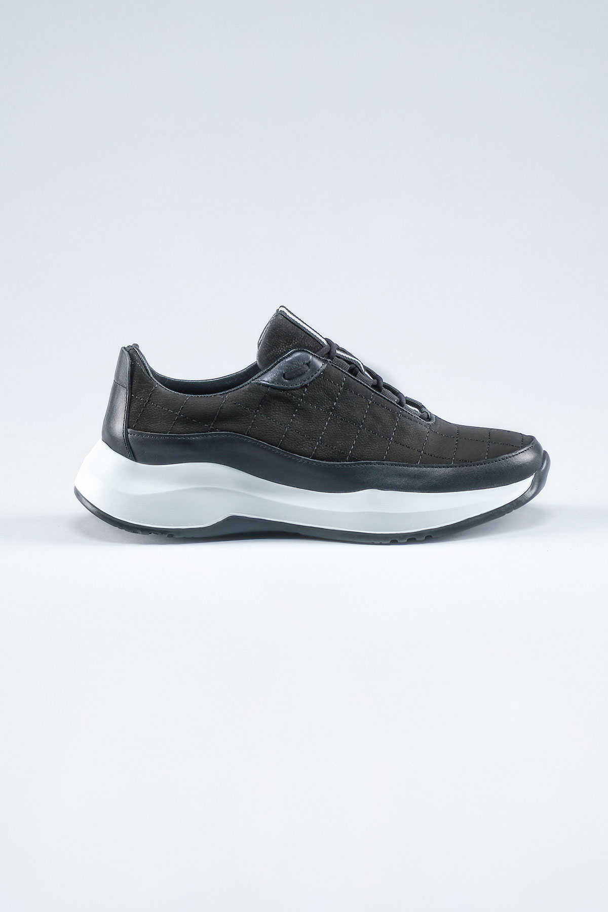 Carfier 2149 202 Siyah Hakiki Deri Erkek Sneaker Ayakkabı