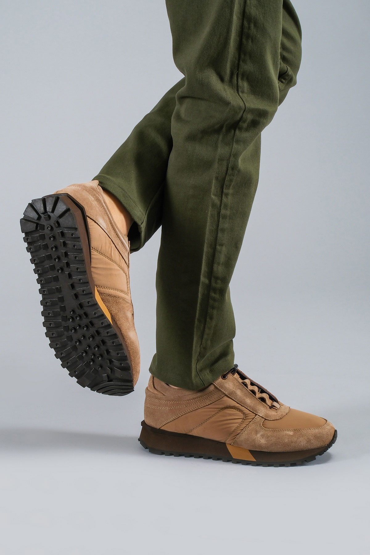 Carfier 2175 408 Bej Süet Hakiki Deri Erkek Sneaker Ayakkabı
