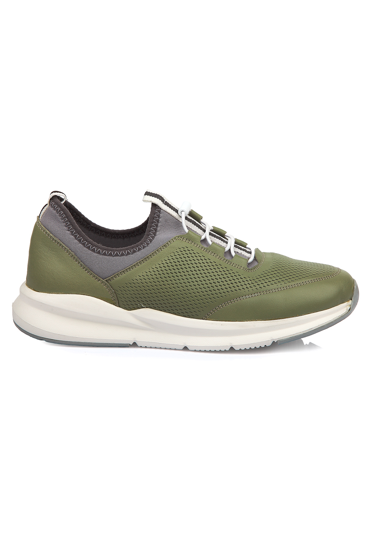 Carfier 2220 Hakiki Deri Kadın Sneaker Ayakkabı - Siyah