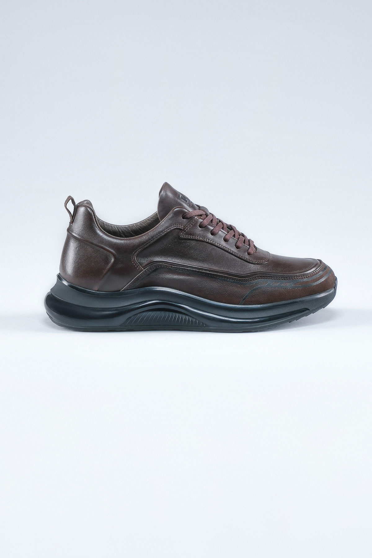 Carfier 2425 TOR Kahve Hakiki Deri Erkek Sneaker Ayakkabı