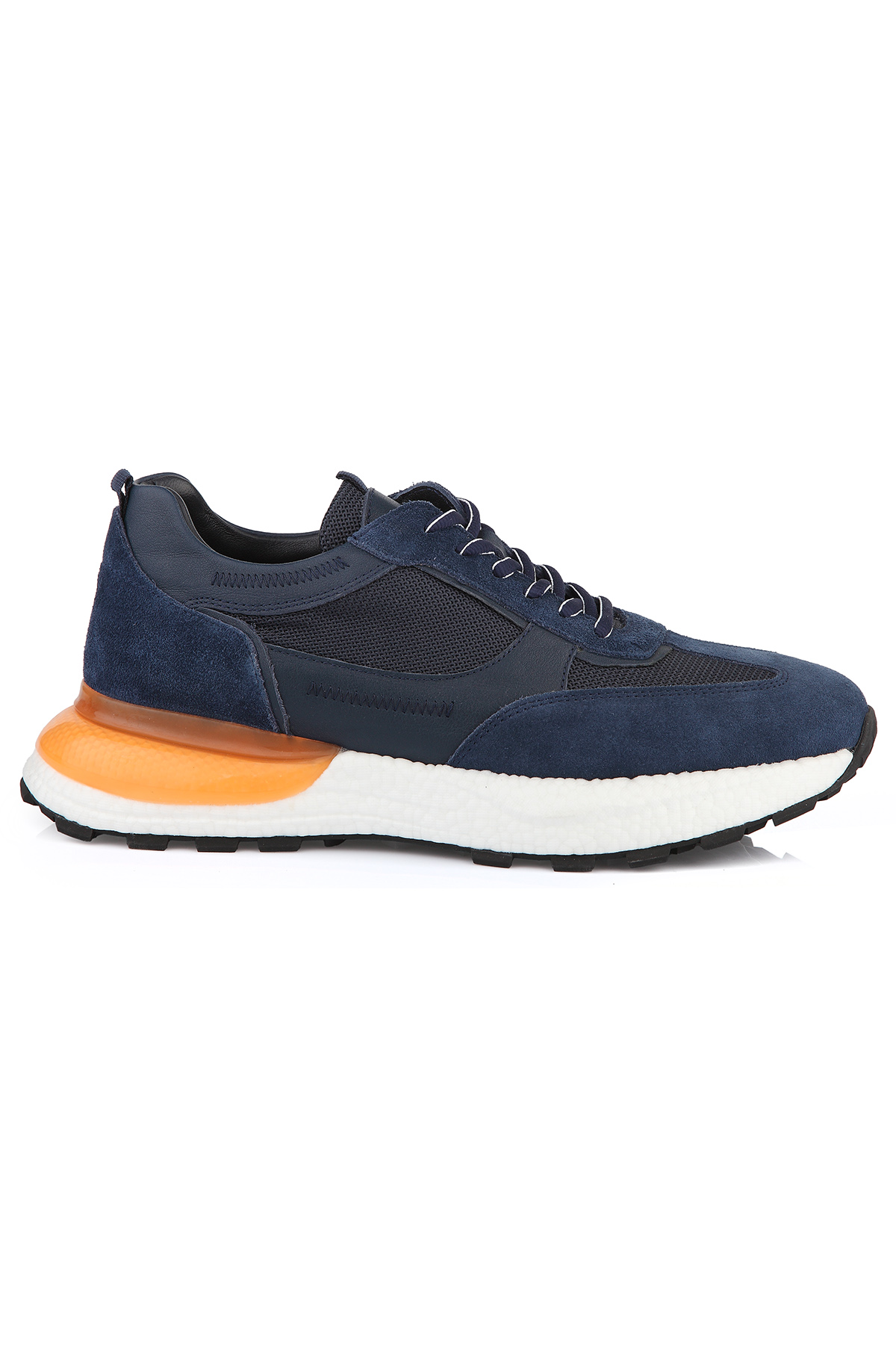 Carfier 2521 Hakiki Deri Erkek Sneaker Ayakkabı - Lacivert