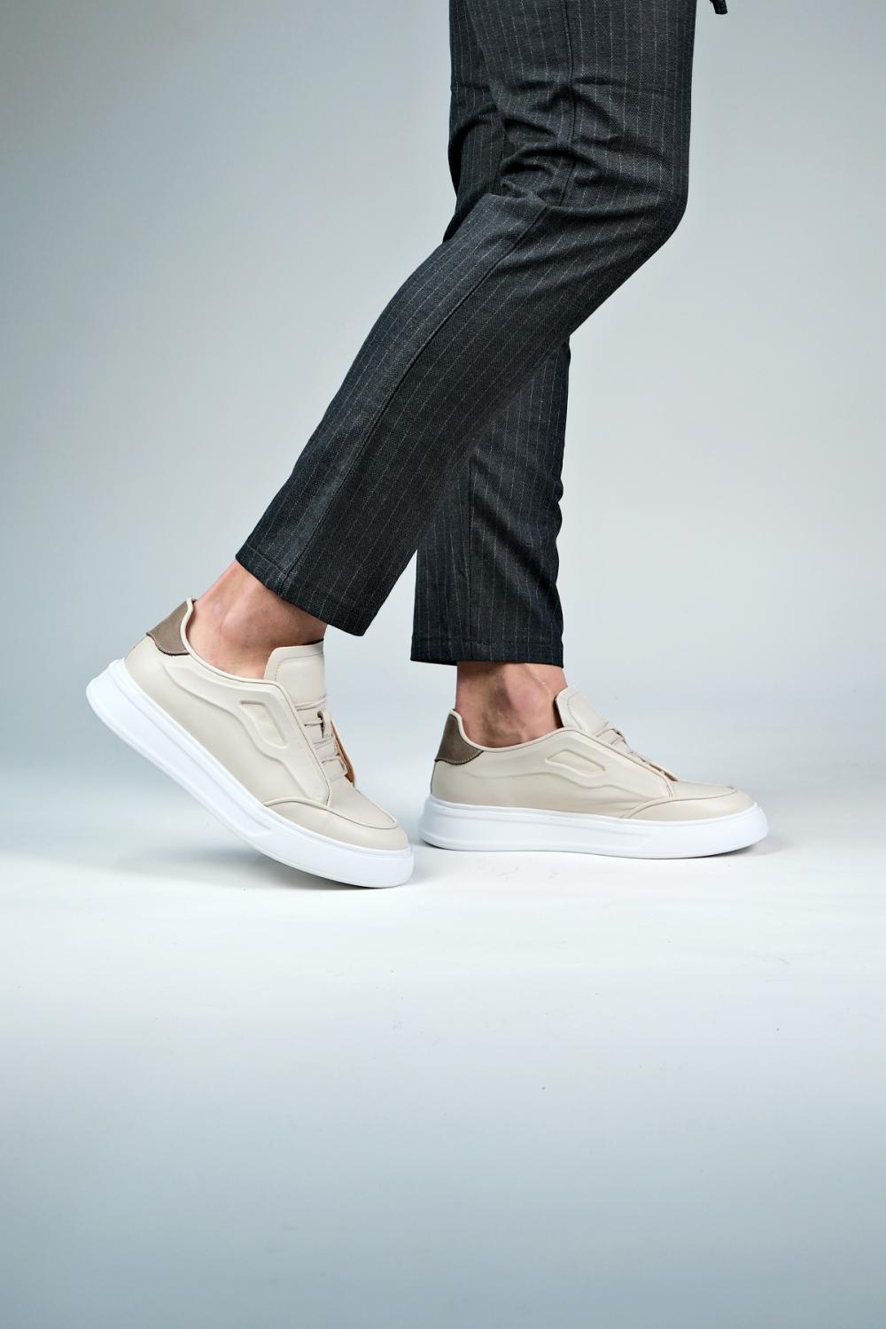 Carfier 2539 Hakiki Deri Erkek Sneaker Ayakkabı