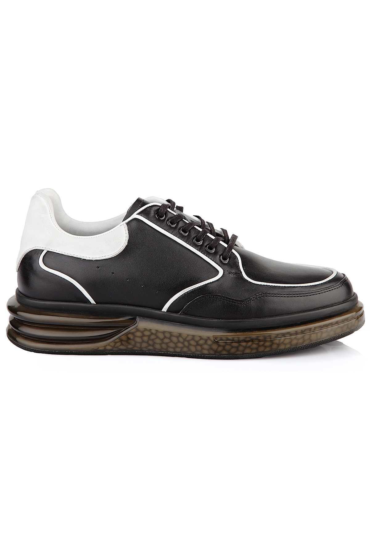 Carfier 2568 Hakiki Deri Erkek Sneaker Ayakkabı - Siyah