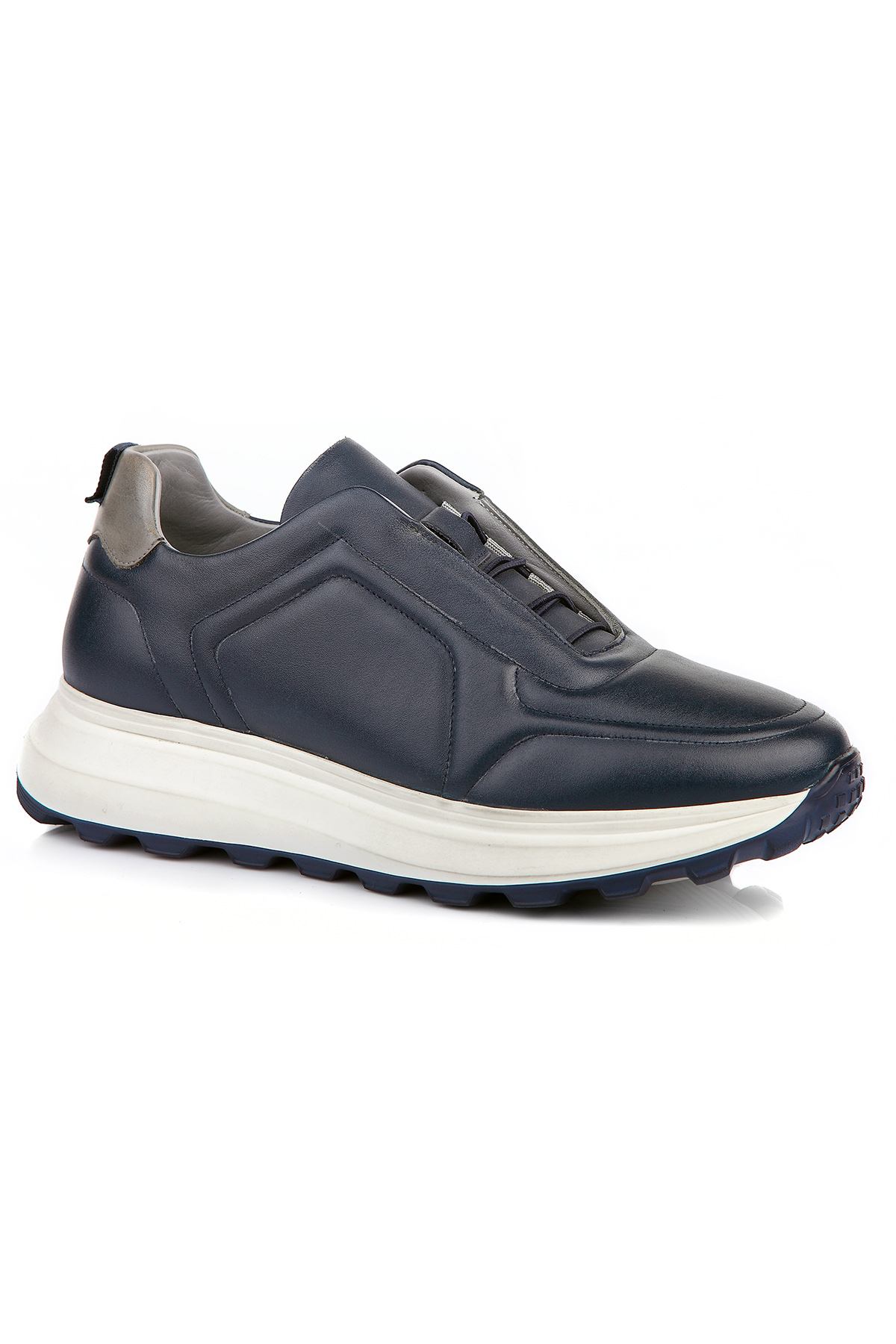 Carfier 2570 Hakiki Deri Erkek Sneaker Ayakkabı - Siyah
