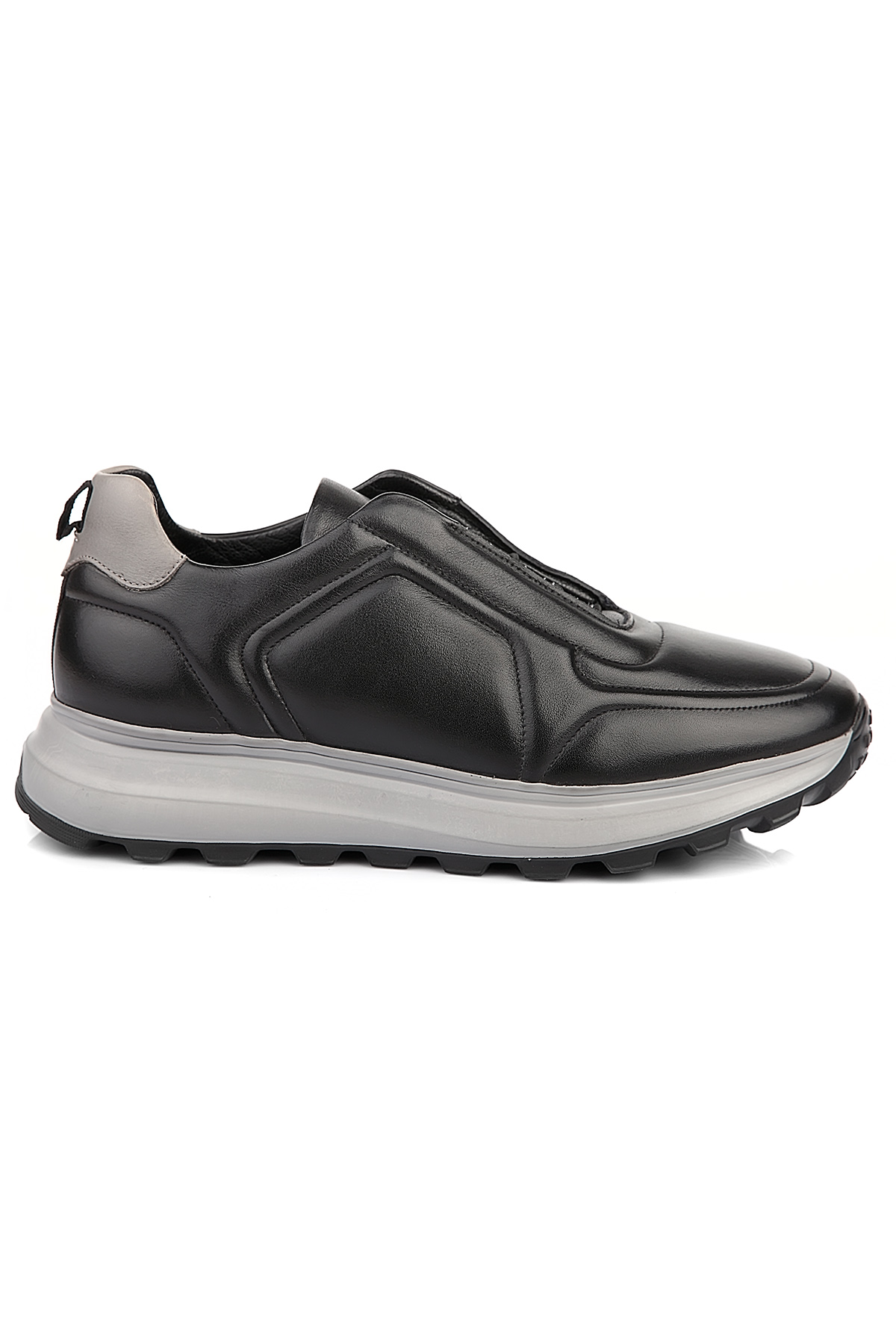 Carfier 2570 Hakiki Deri Erkek Sneaker Ayakkabı - Siyah