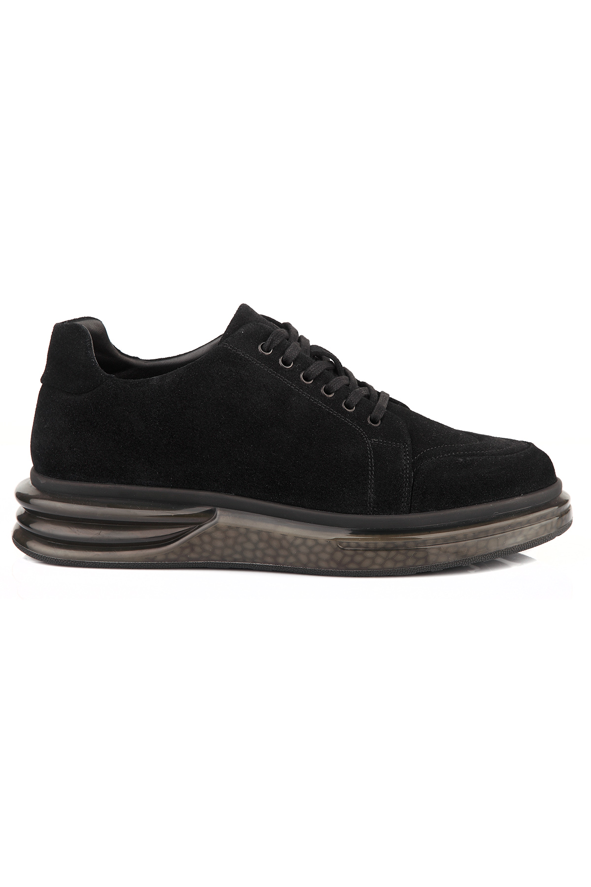 Carfier 2596 Hakiki Süet Deri Erkek Sneaker Ayakkabı - Siyah