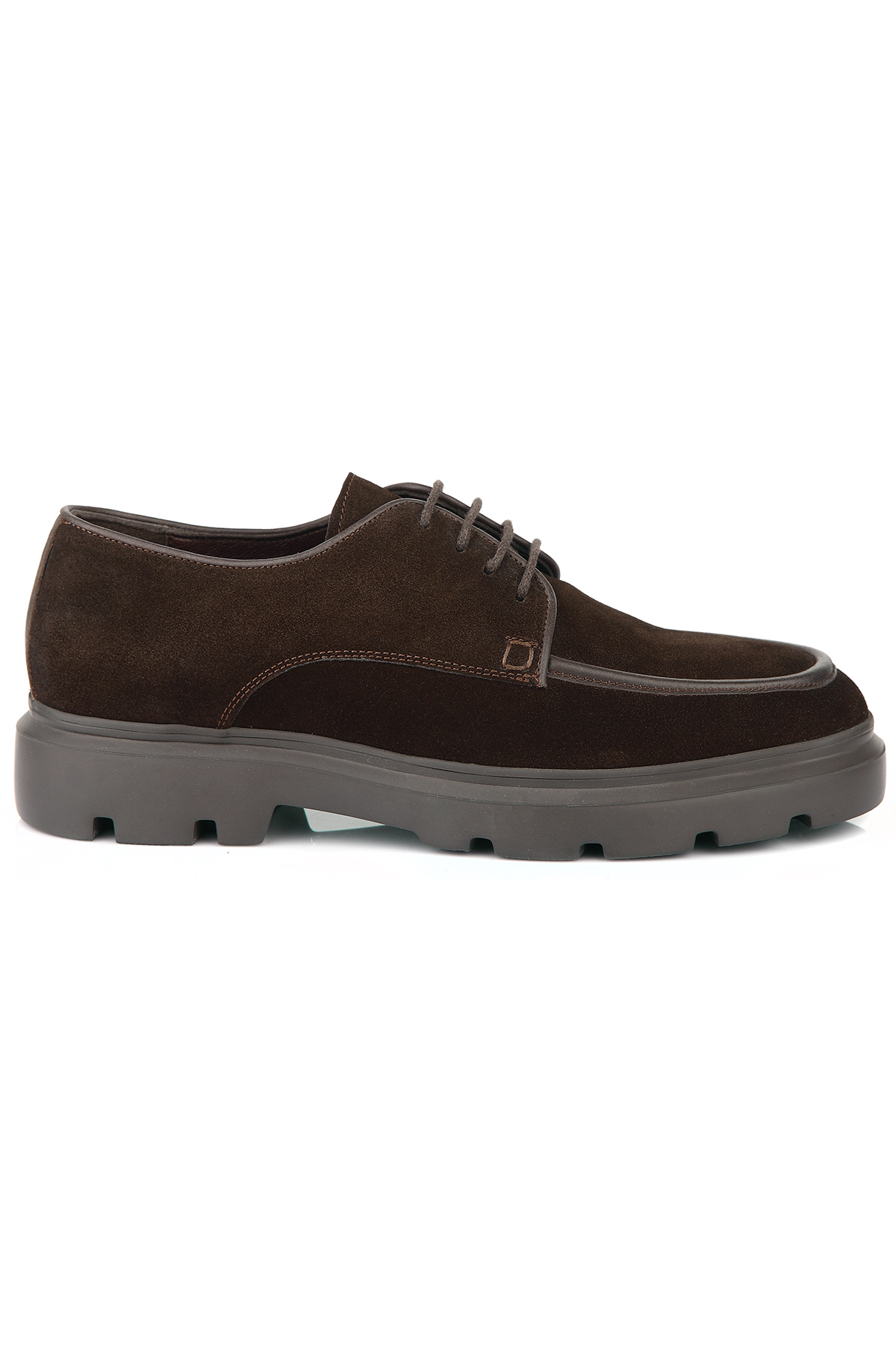 Carfier 2617 Hakiki Süet Deri Erkek Smart Casual Ayakkabı - Kahve Süet