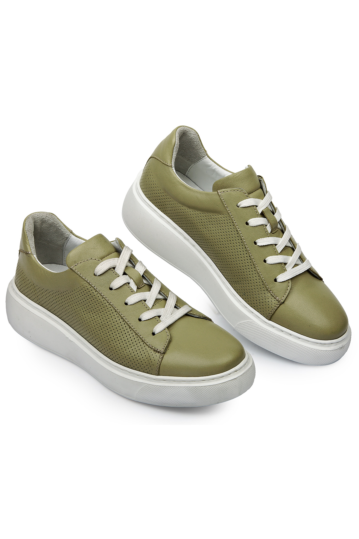 Carfier 2627 Hakiki Deri Kadın Sneaker Ayakkabı