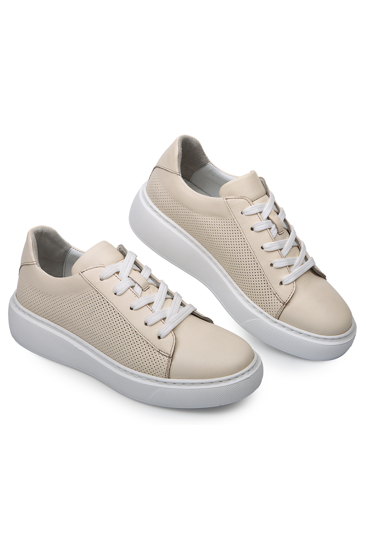 Carfier 2627 Hakiki Deri Kadın Sneaker Ayakkabı