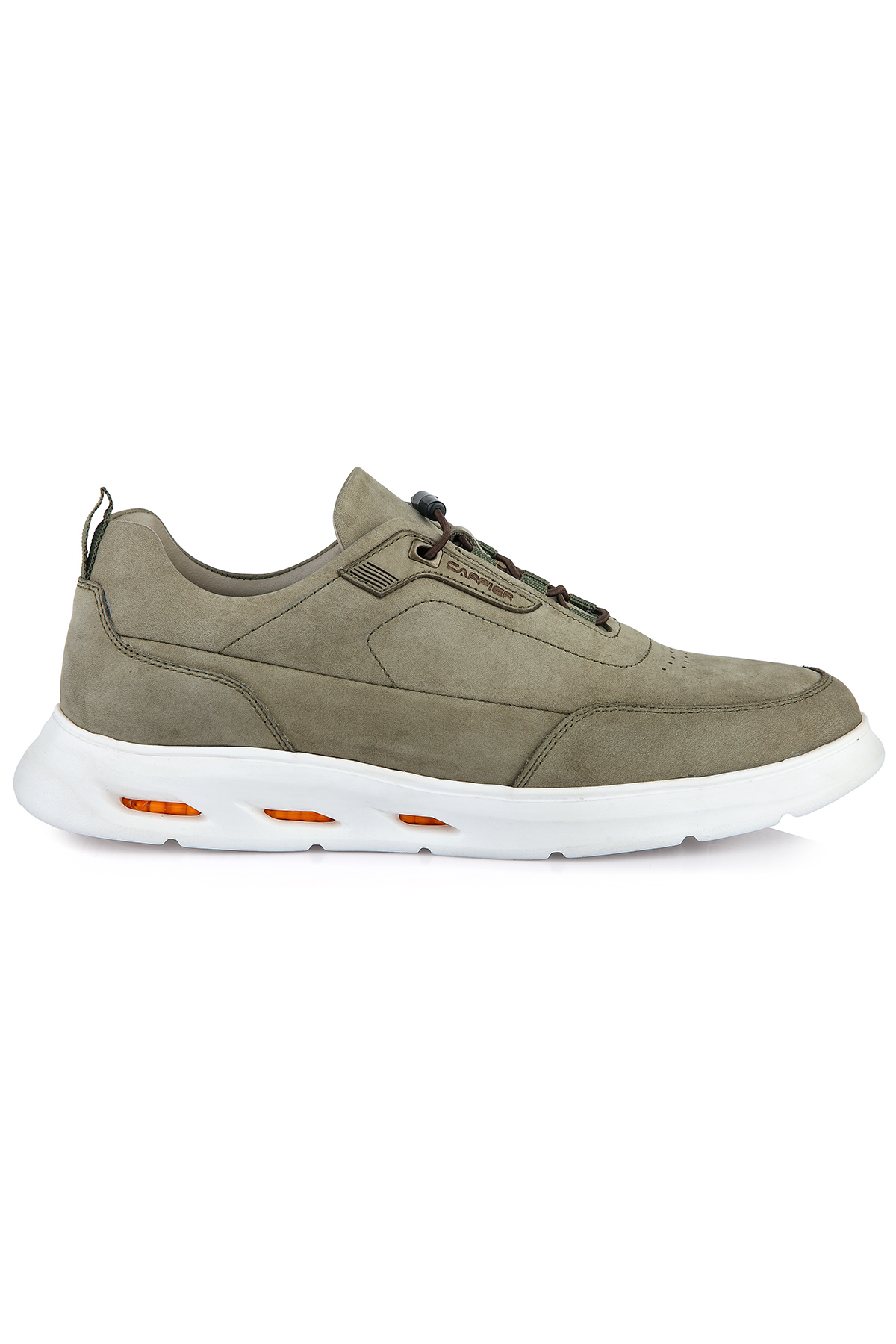 Carfier 2678 Hakiki Nubuk Deri Erkek Sneaker Ayakkabı - Siyah