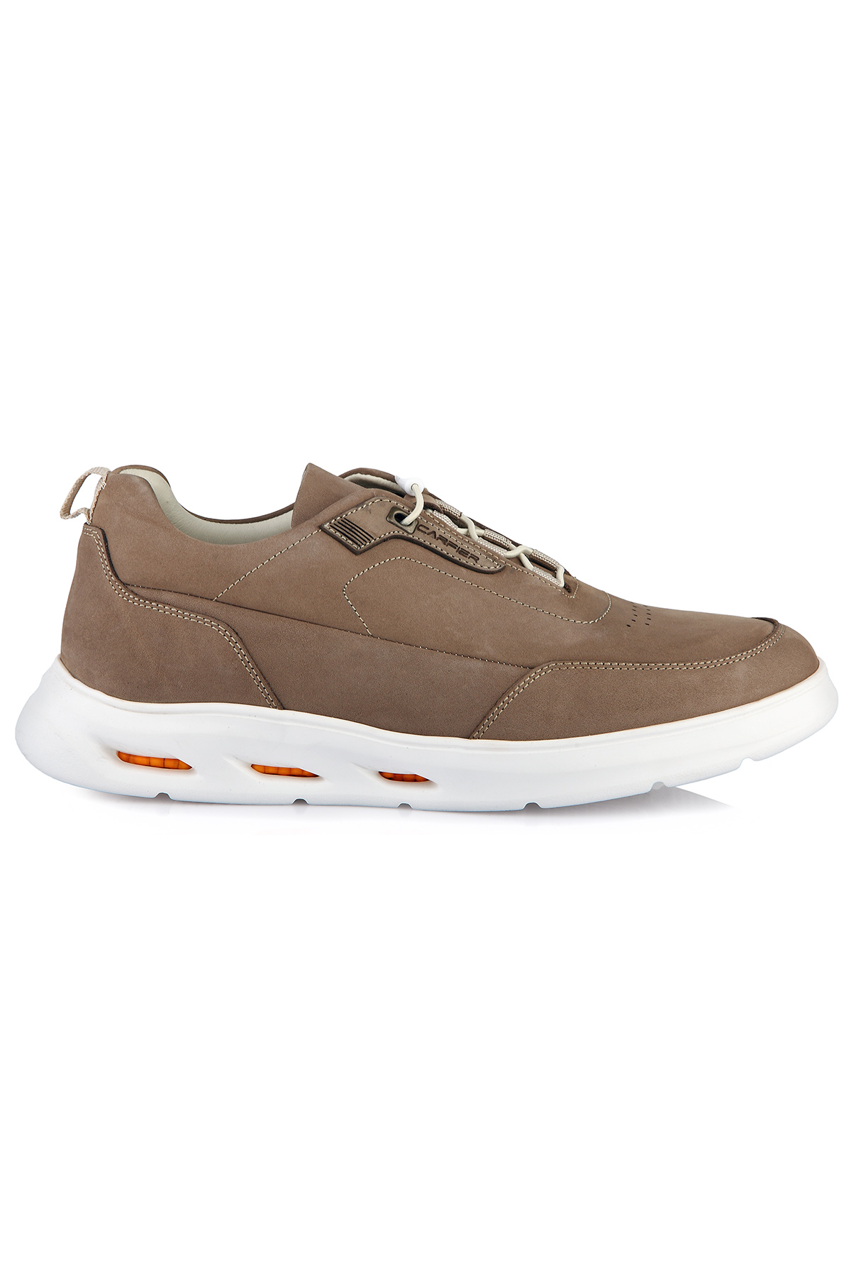 Carfier 2678 Hakiki Nubuk Deri Erkek Sneaker Ayakkabı - Siyah