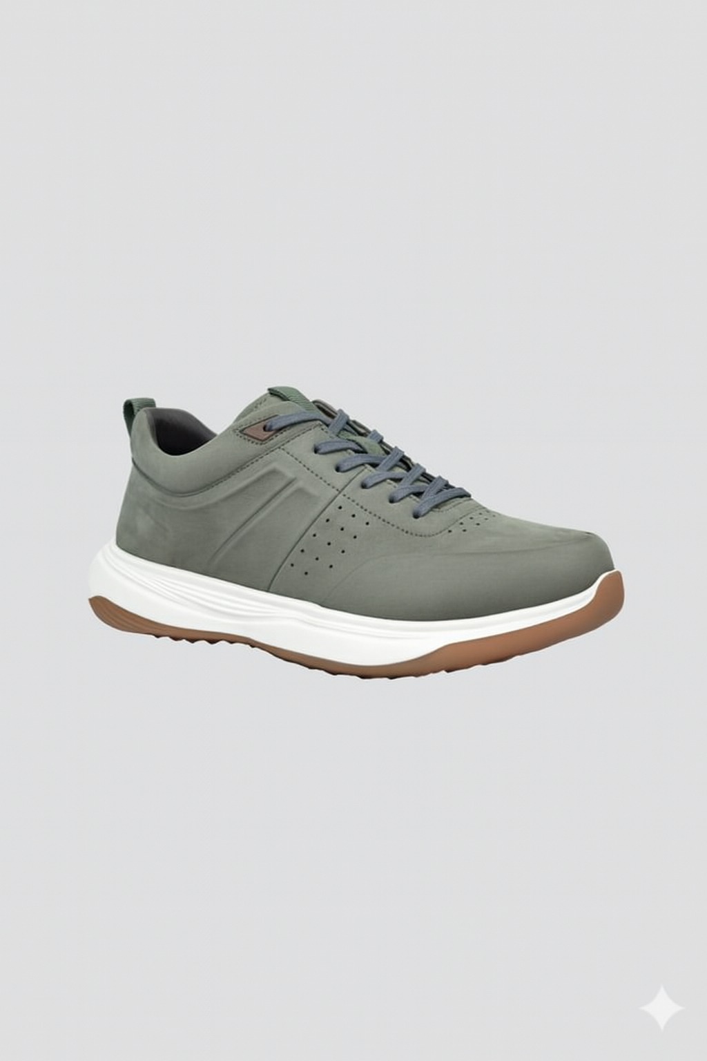 Carfier 2728 Haki Nubuk Hakiki Deri Sneaker Ayakkabı