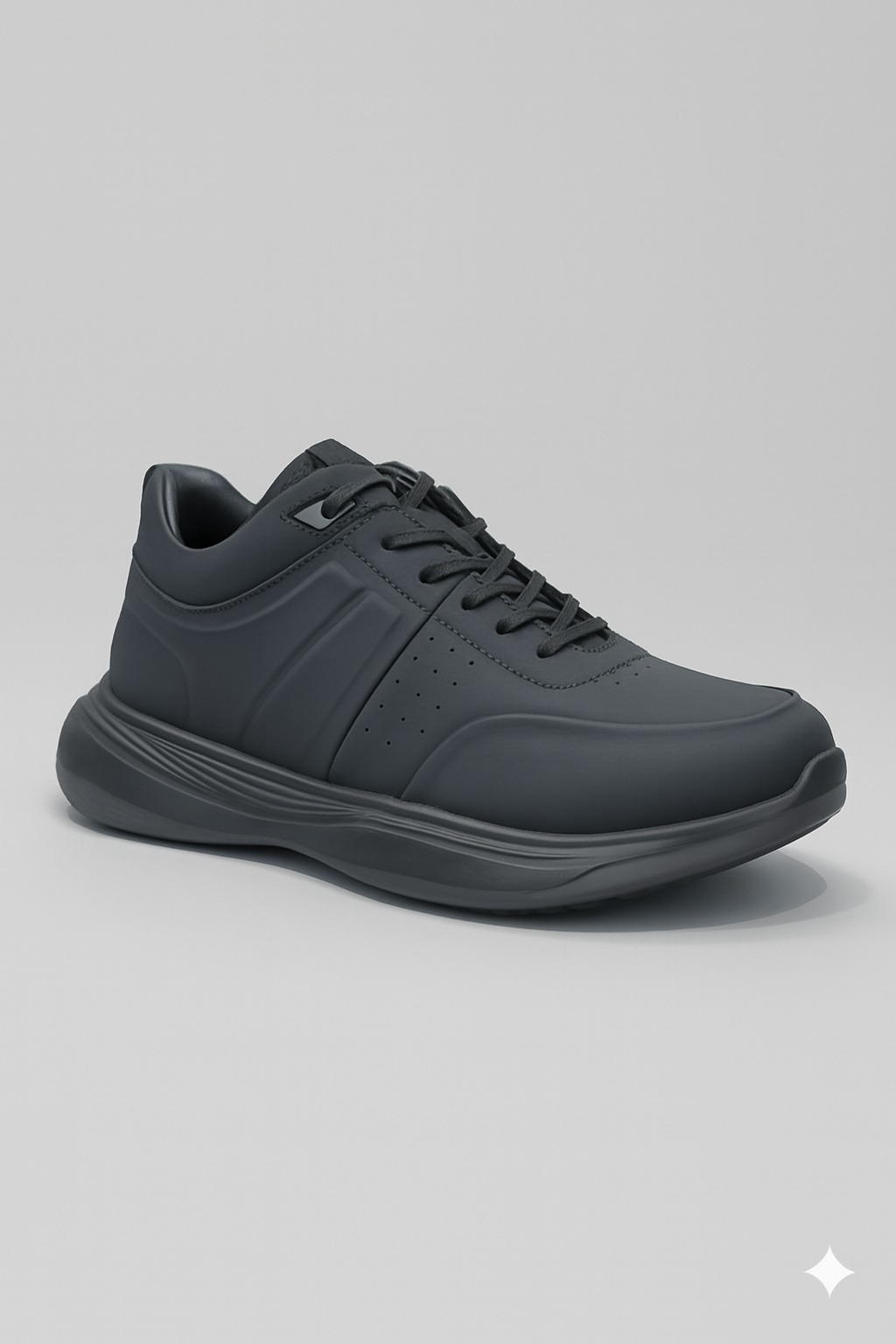 Carfier 2728 Siyah Nubuk Hakiki Deri Sneaker Ayakkabı