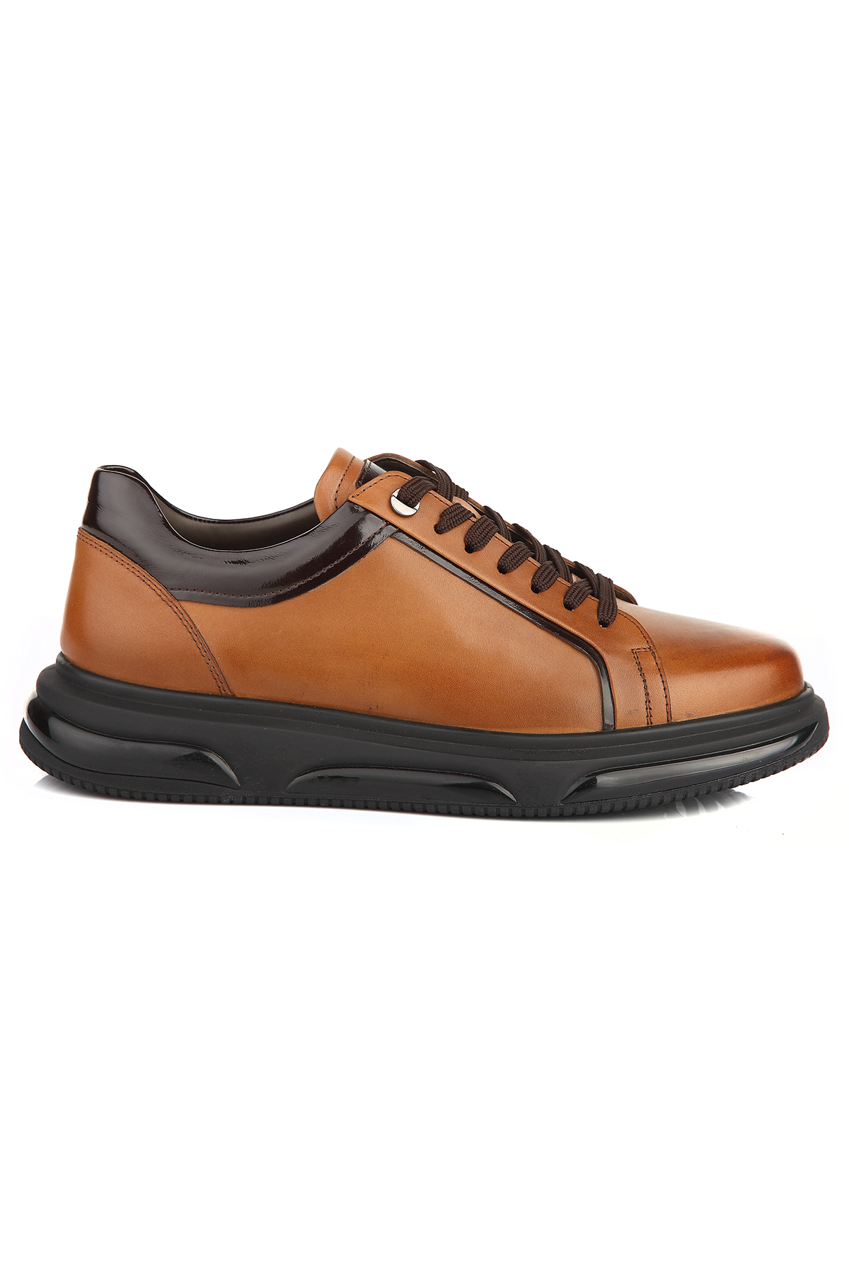 Carfier 2841 Hakiki Deri Erkek Sneaker Ayakkabı - Siyah