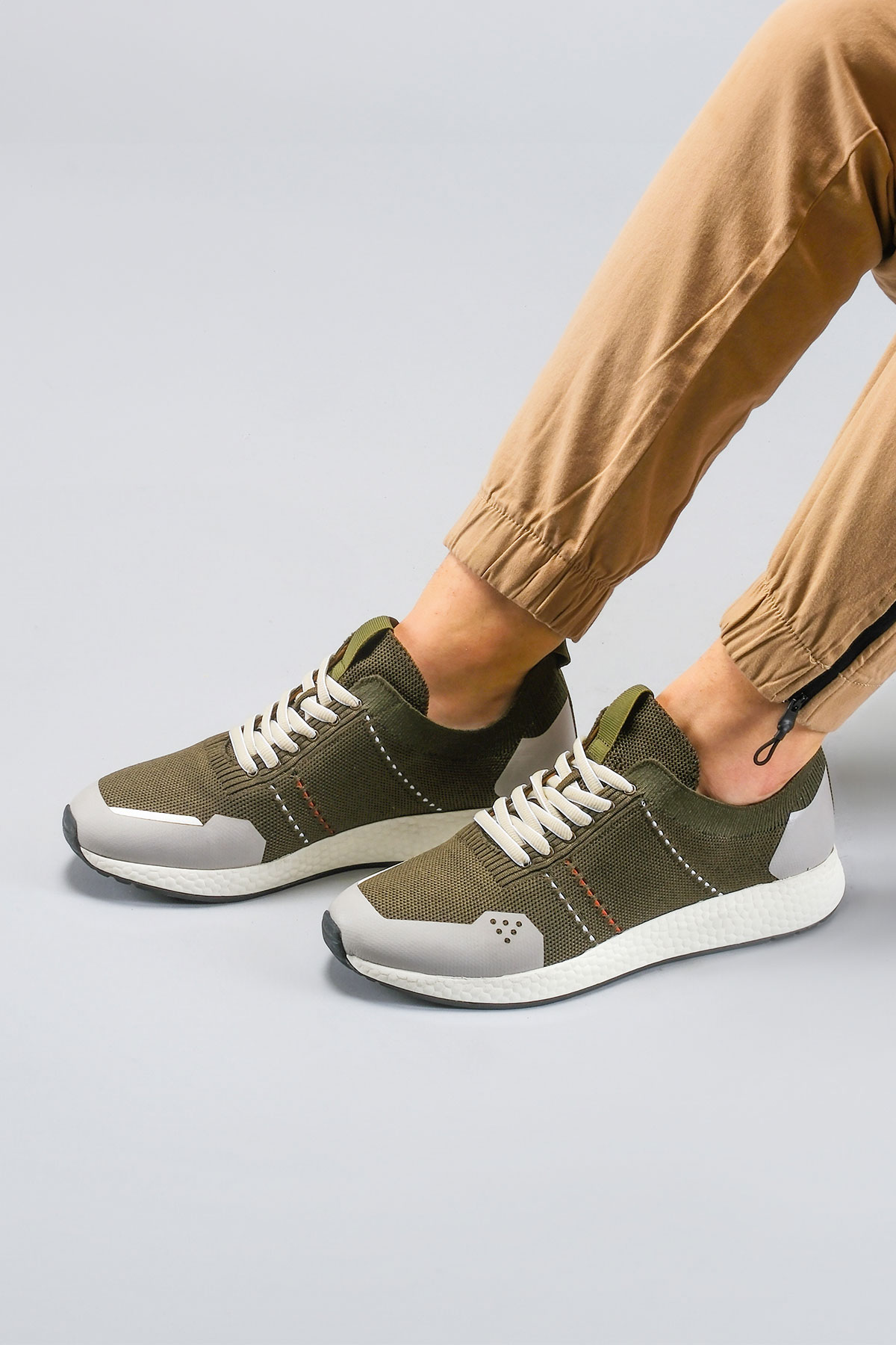 Reflexmen 2355 Haki Yeşil Tekstil Erkek Sneaker Ayakkabı