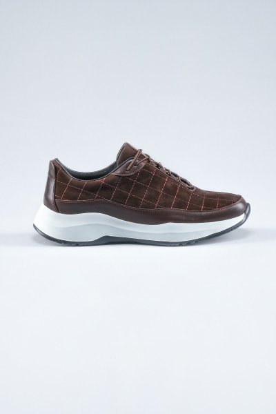 Carfier 2149 202 Kahve Hakiki Deri Erkek Sneaker Ayakkabı