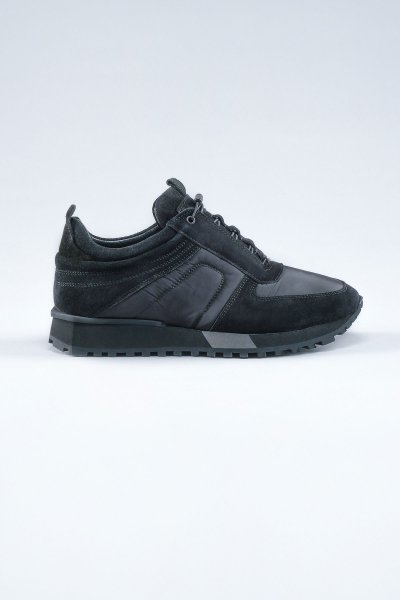 Carfier 2175 408 Siyah Süet Hakiki Deri Erkek Sneaker Ayakkabı