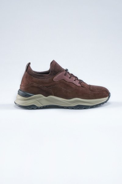 Carfier 2325 TOR Kahve Hakiki Deri Erkek Sneaker Ayakkabı
