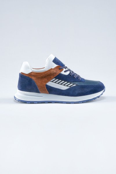 Carfier 2415 255 Lacivert Süet Hakiki Deri Erkek Sneaker Ayakkabı