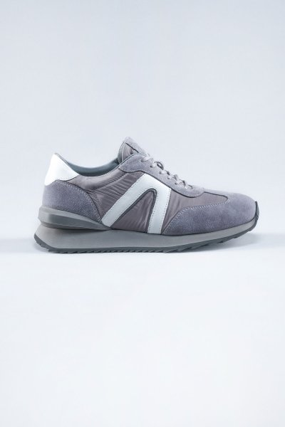 Carfier 2470 TOR Gri Hakiki Deri Erkek Sneaker Ayakkabı