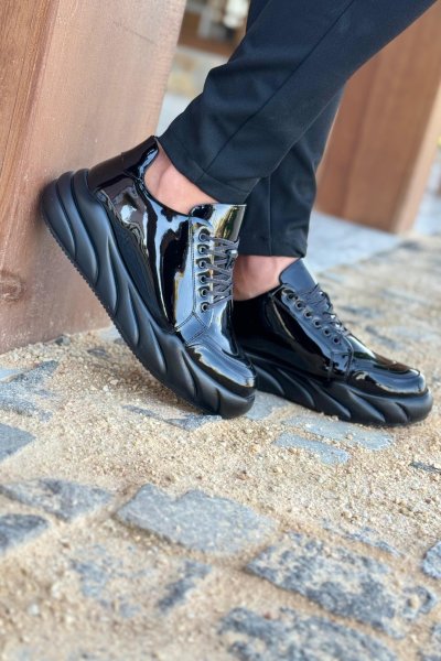 Carfier 2596 Siyah Rugan Erkek Sneaker